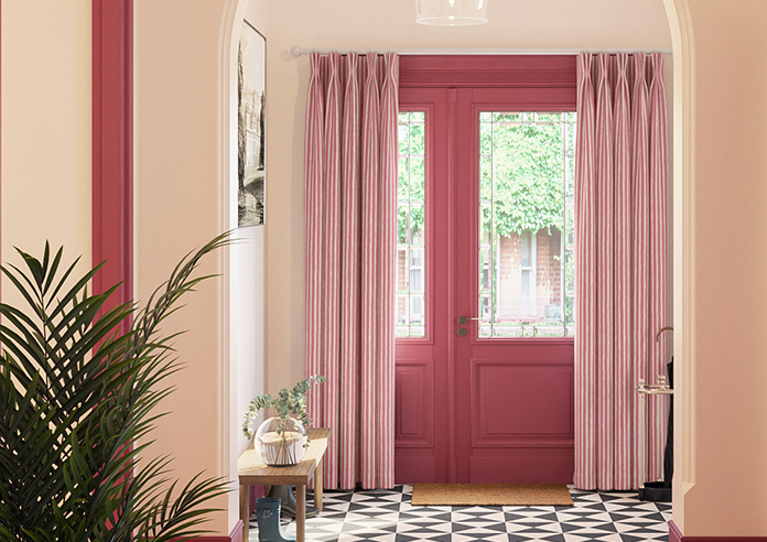 Vintage Stripe, Bowler Red - Made to Measure Curtains - Image 3